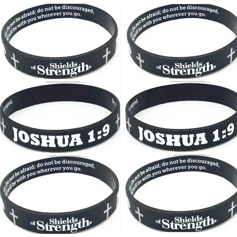 سوار مطاطي من جوشوا لآية الكتاب المقدس ، سوار سيليكون ، مسيحي ديني ، 1 * #5