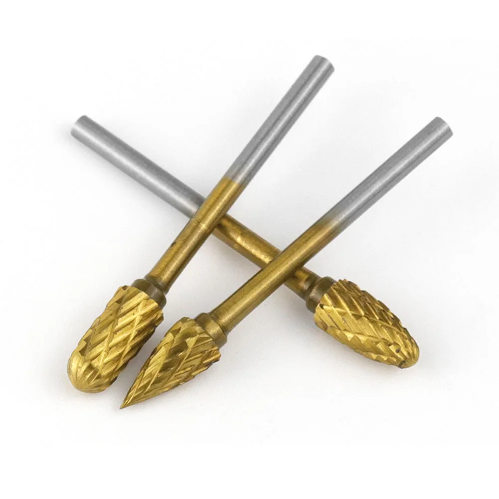 10pcs Rotary Tools Router Bit 3mm Shank Milling Cutter Burr Grinding Head For Metalworking Accessories