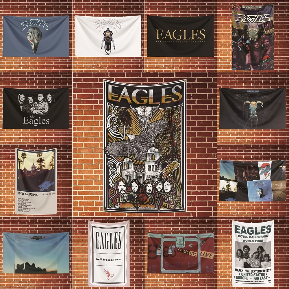 eagles Music Flag Banner For Fan Cave Watch Party Tailgate Gathering Indoor Outdoor Backyard Home Festival Ornament Supply