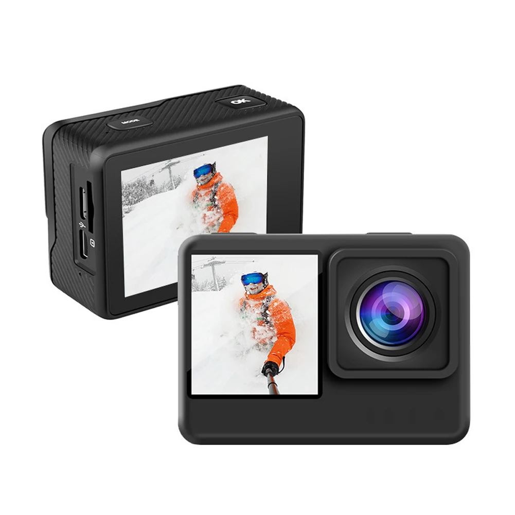 

4K UHD 2.0-дюймовая IPS-камера для записи видео с велосипеда, экшн-камера с защитой от тряски, подводная камера 1080P 30FPS, водонепроницаемость до 30 метров