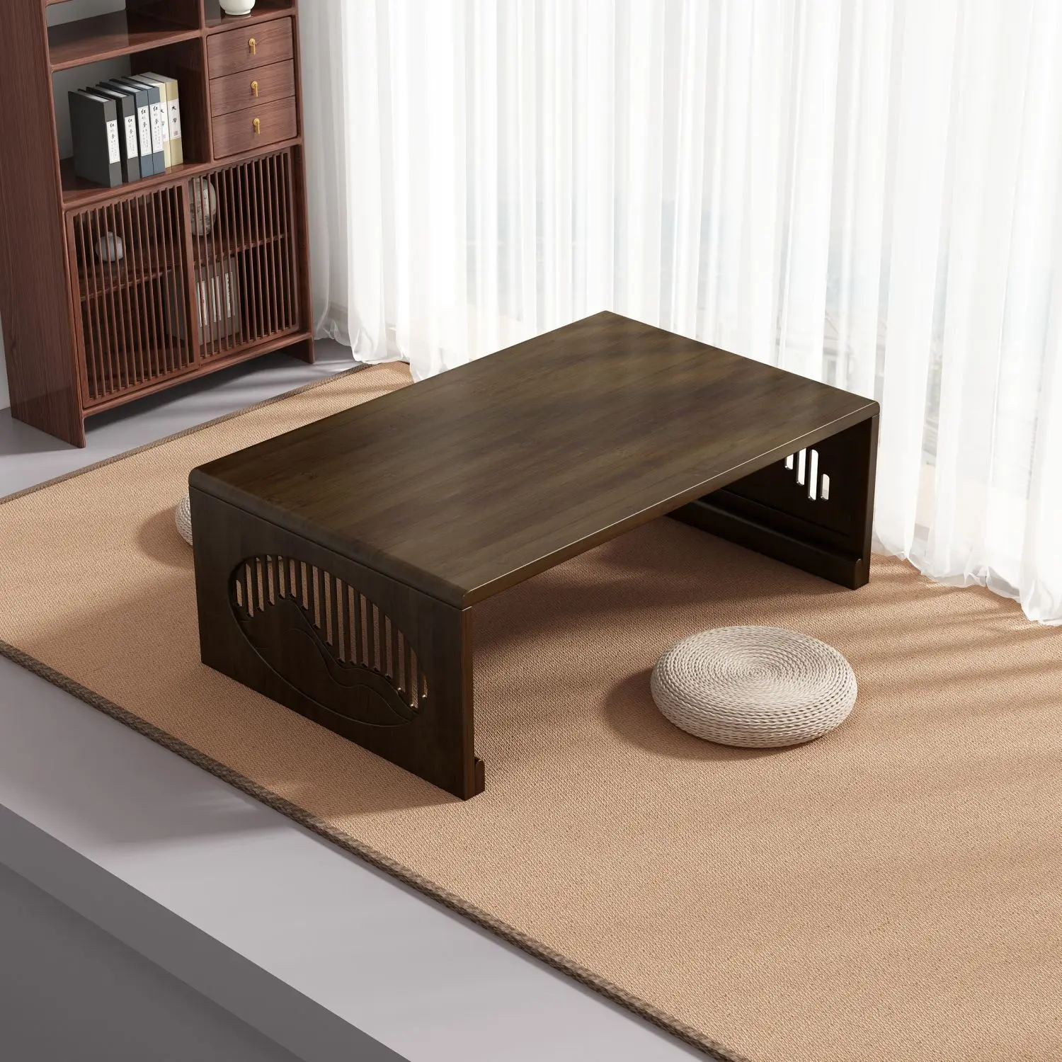 

Новый китайский эркерный светильник, роскошный маленький столик, стол кан, татами, чайный столик, модный оконный порог, кофейный низкий