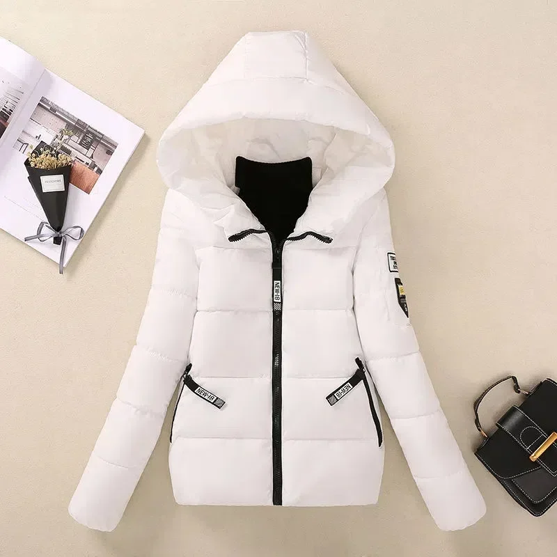 

2025 New Winter Jacket Women Parkas Hooded Short Coats Female Parka Warm Thicken Jacket Korean Loose Cotton Padded Outwear