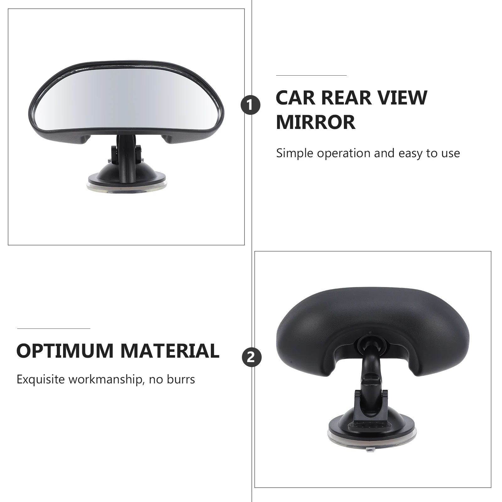 

【】Baby Safety Rearview Large Clear Infant Backseat Durable Child Mirror For Toddler Suction Cup Accessories Car Supplies Rear