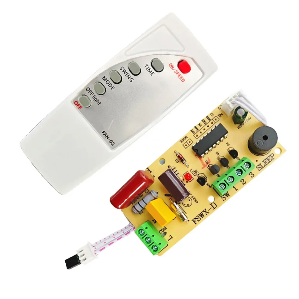 Remote Control Fan Circuit Board With Multi Speed And Timer Settings For Electric Fan Retrofitting And Repair Instrument Parts