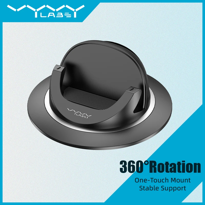 

Автомобильный держатель для телефона VYVYLABS 360° ° Вращающийся автомобильный держатель на приборной панели, универсальная мобильная подставка для автомобильных аксессуаров для iPhone 16, 15, 14