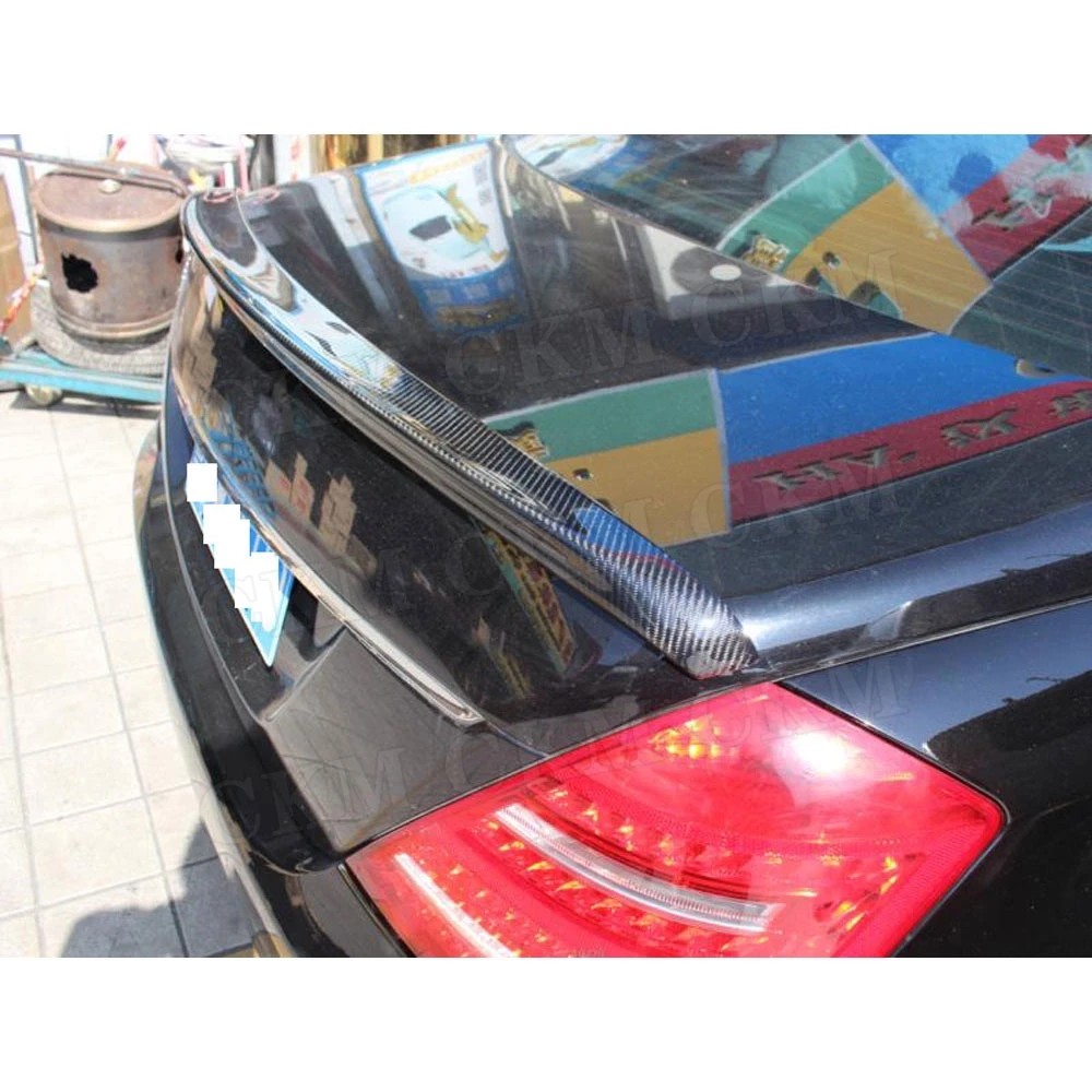 

CKMUUER Carbon Fiber Boot Trim Sticker Wings Rear Spoiler For Mercedes Benz S Class W221 4 Door S400 S500 S600 S63 AMG 2005-2013