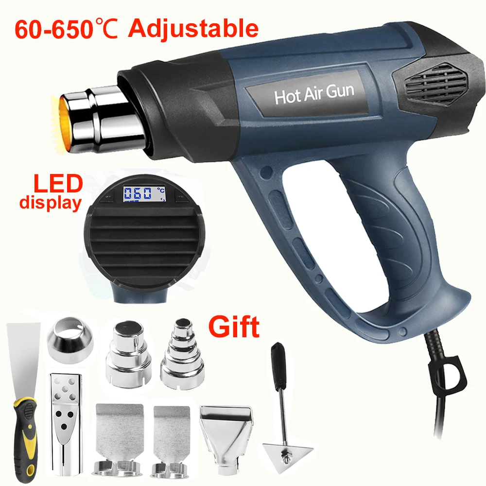 

Industrial Hair dryer Heat Gun 1800W Hot Air Gun Air dryer for soldering Thermal blower Soldering station Shrink wrapping Tools