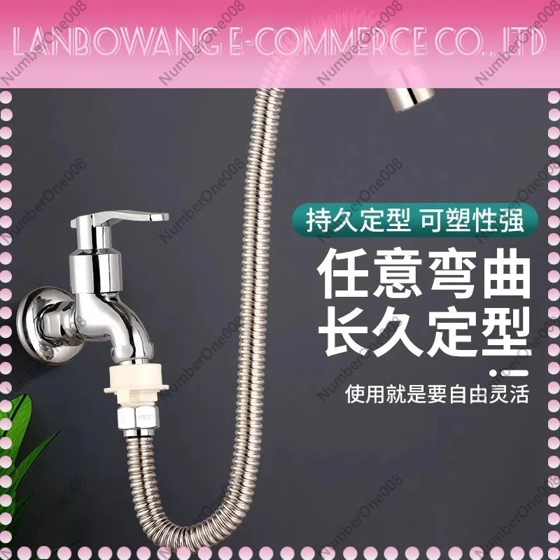 Stainless Steel Faucet Extender Anti-splash Universal Swivel Adapter for Kitchen Sink