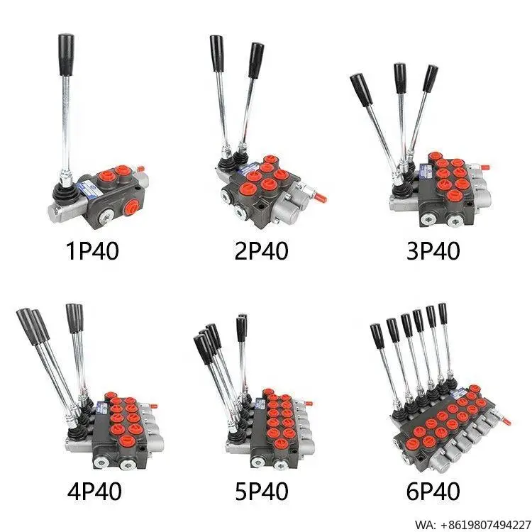 Monoblock Hydraulic 1 2 3 4 5 6 7 Spools Joysticks Levers Control Valve Directional Control Multi-Way Hydraulic Control Valve
