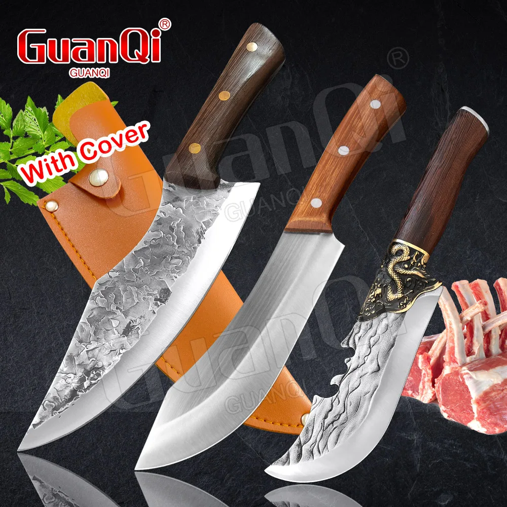 

Meat Chopping Cleaver Slicing Knife 5CR15 Handmade Cleaver Fish Vegetables Slicing Chicken Bone Kitchen Shears Clean Cook Knife