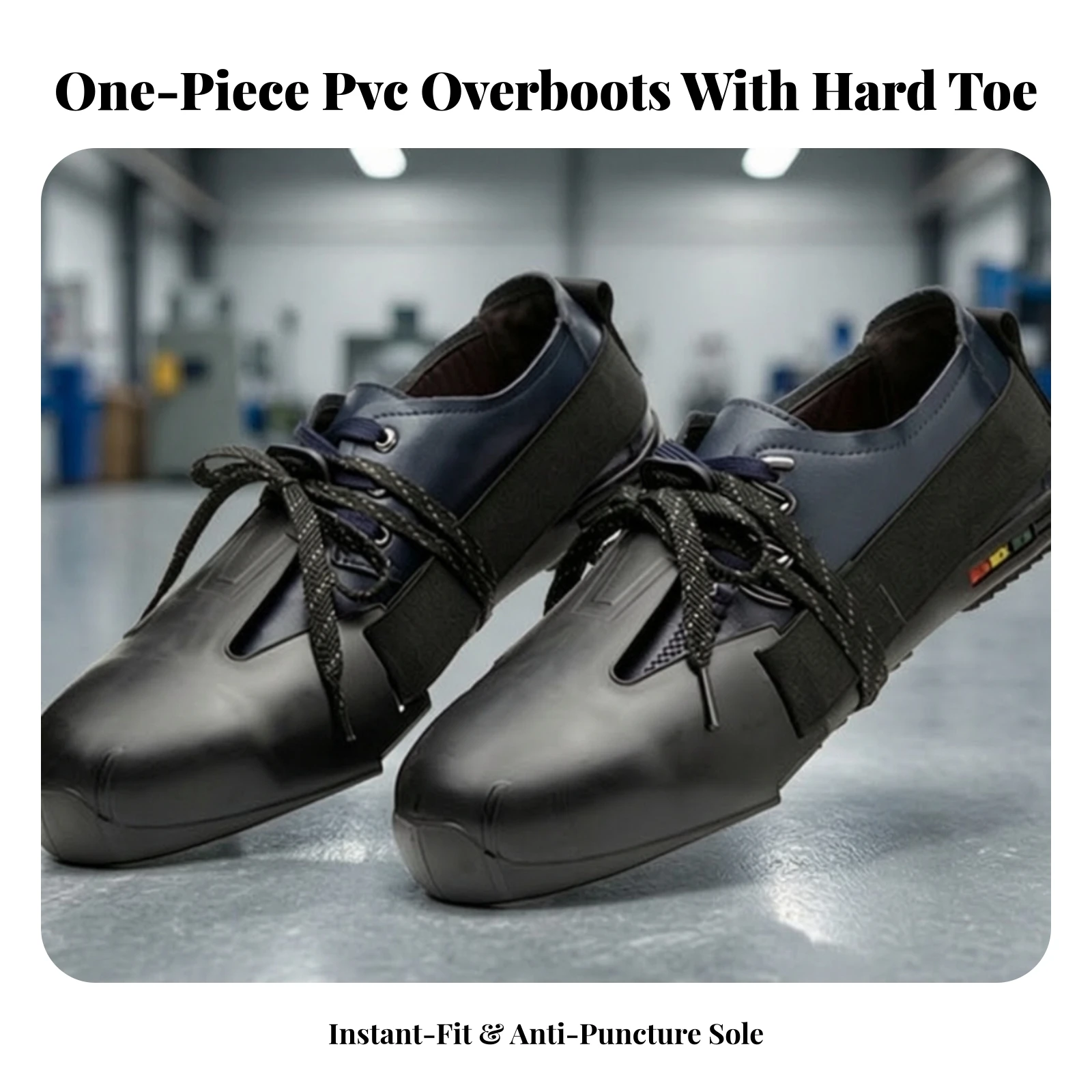pvc-safety-shoe-cover-sturdy-shoe-cover-with-reinforced-toe-safety-overshoes-adjustable-pvc-overshoes-easy-to-wear