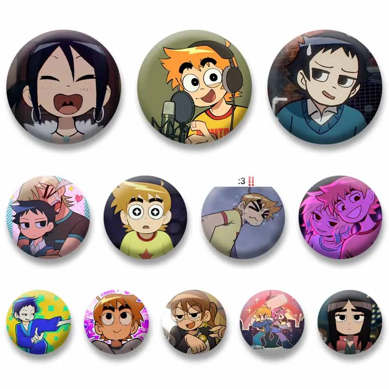 

Cute Anime Scotts P-Pilgrims Brooch Cartoon Role Playing Brooches on Backpack Jacket Jewelry Round Enamel Pins Collection Gifts