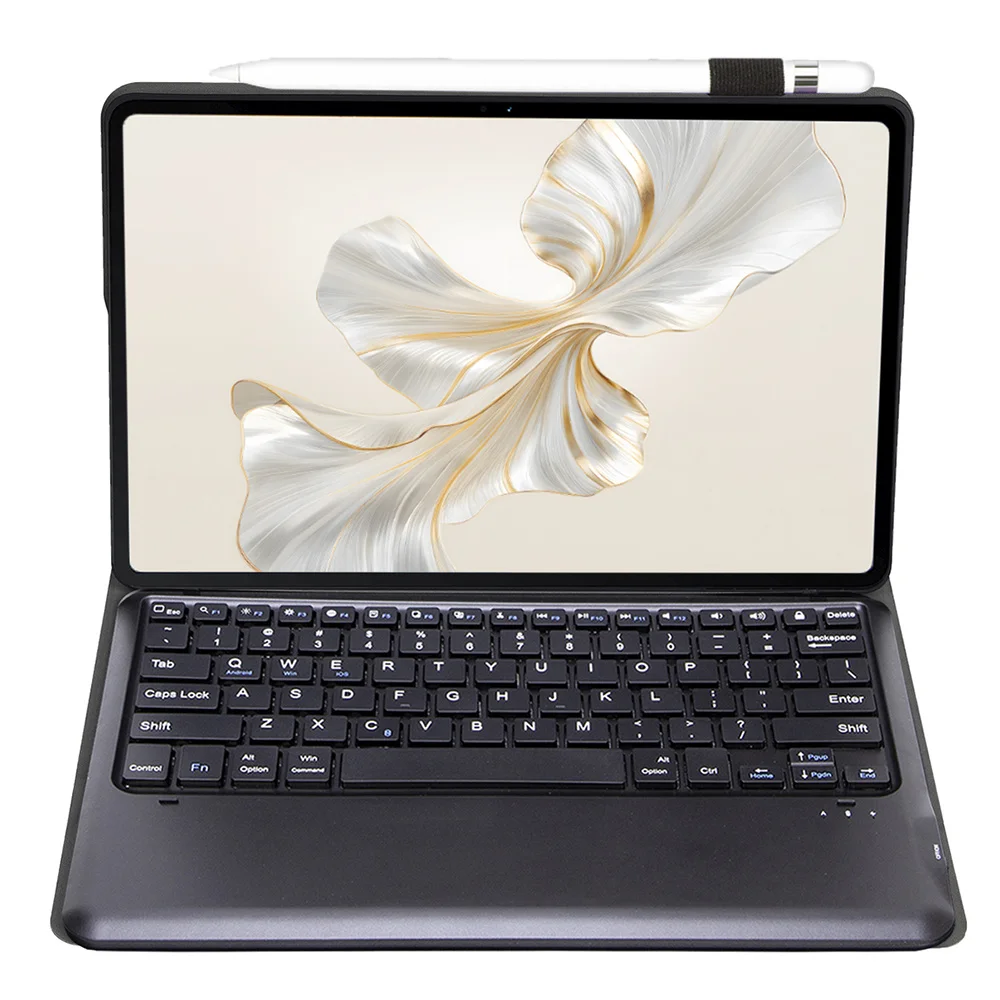 AH19 Per Honor Pad 9 HEY2-W09 Custodia per tablet in pelle ultrasottile + tastiera compatibile Bluetooth - Nero