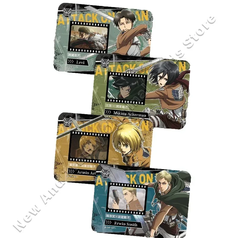 Attack on Titan Card Eren Jaeger Mikasa Ackerman Armin Arlert Annie Leonhart Final Season Anime Peripheral Festival Gifts