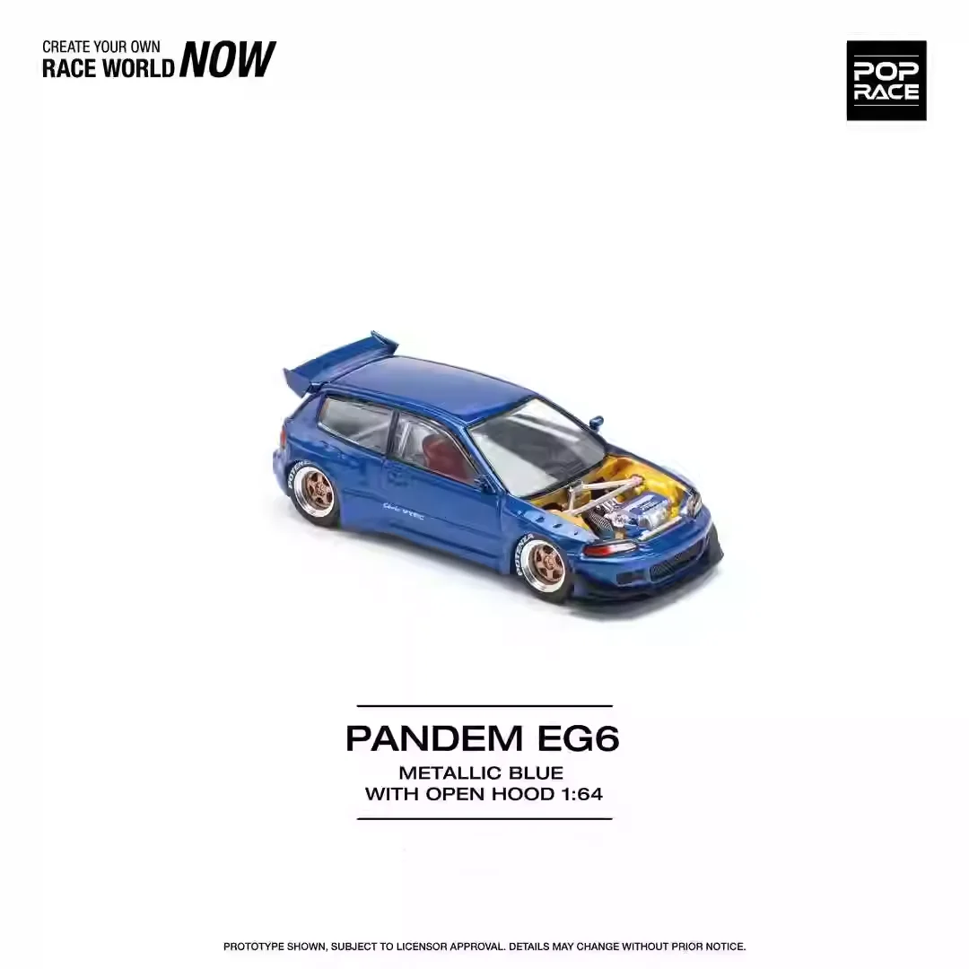 

poprace 1:64 CIVIC EG6 Pandem wide-body alloy car model