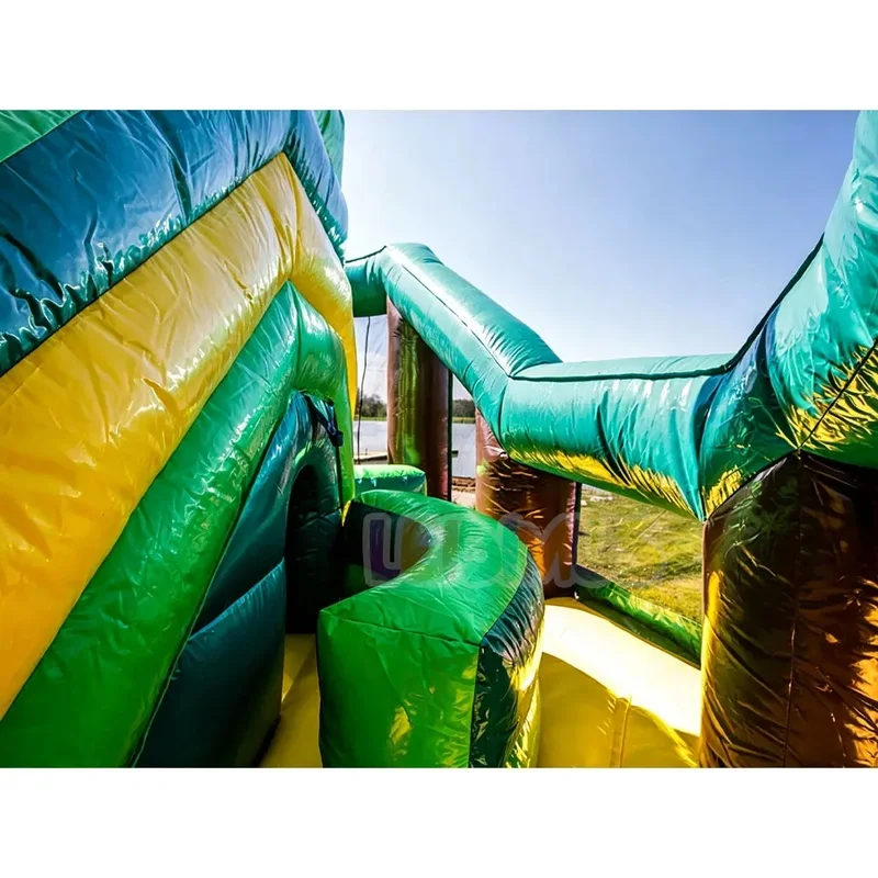 Commercial Rainforest Safari Jungle Theme Inflatable Bounce House Combo Kids Inflatable Bouncy Castle for Outdoor Party Rental