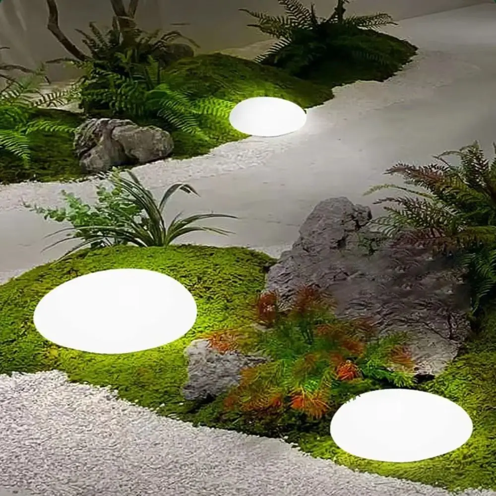 Cobblestone Shaped Solar Stone Lamp Energy Saving Waterproof LED Solar Light Decorative Frosted Solar Landscape Light Outdoor