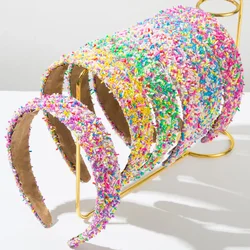 European and American New Hot-selling Wide-edge Fashion Colorful Dopamine Headband Hair Accessories Women