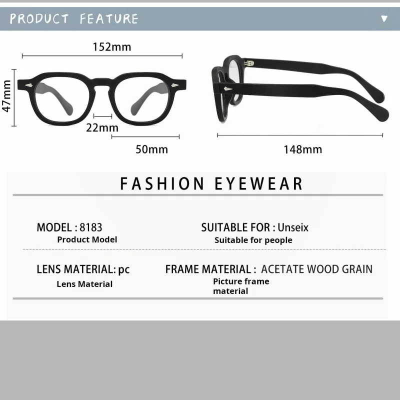 Natural Wood Glasses Frame Men Super Big Size Wooden Myopia Prescription Optical Glasses Spectacle with Clear Lens Women 8183