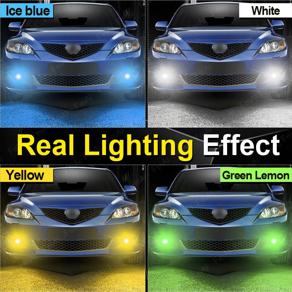 For Mazda 3 Axela Fog Lights LED Dual Color Front Fog Light For Mazda 3 Axela Accessories 2003 2004 2005 2006 2007 2008 2009