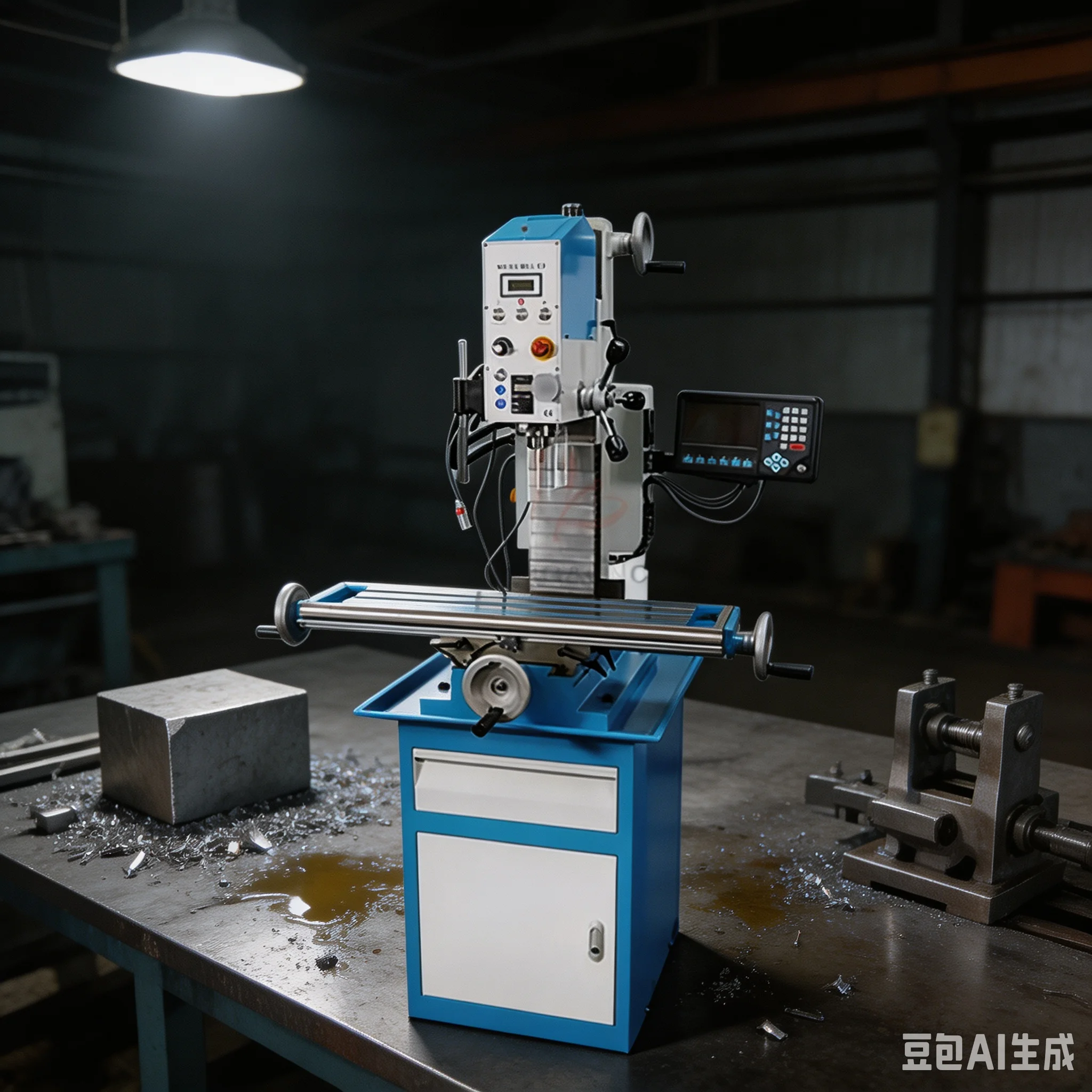 LY E3 Small Drilling and Milling Machine Brushless Motor 3-Axis DRO 90° Tilting Head Auto Feed R8/MT3/ISO30 Taper