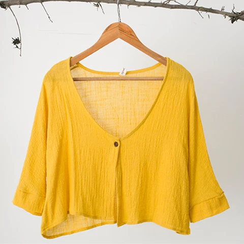 الرجعية اليابانية القطن الكتان الصغيرة awl الفنية تنوعا المرأة واقية من الشمس مكيف الهواء irt ort ملابس خارجية