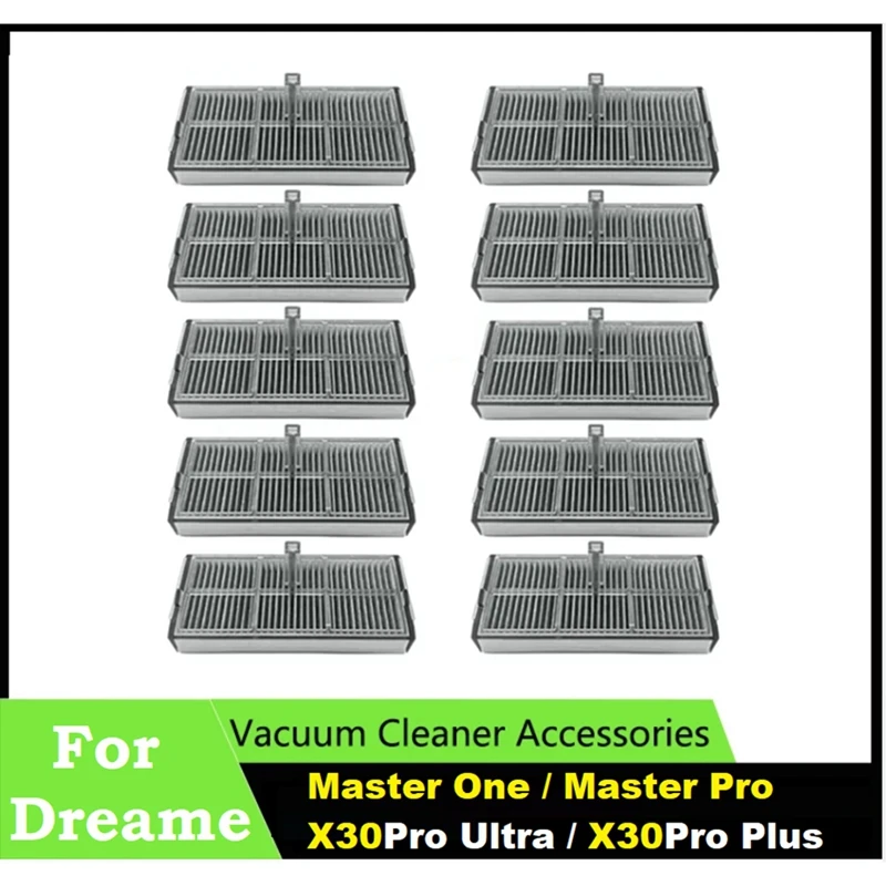 HEPA Filter For Dreame Master One/Master Pro / X30pro Ultra X30pro Plus Robot Vacuums Replacement Parts 10Piece