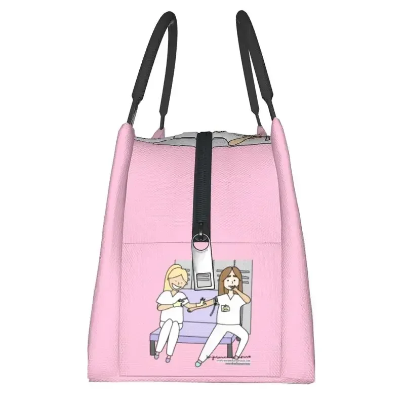 Enfermera En Apuros Nurse Medicine Resuable Lunch Boxes Women Multifunction Cooler Thermal Food Insulated Lunch Bag Container image 4