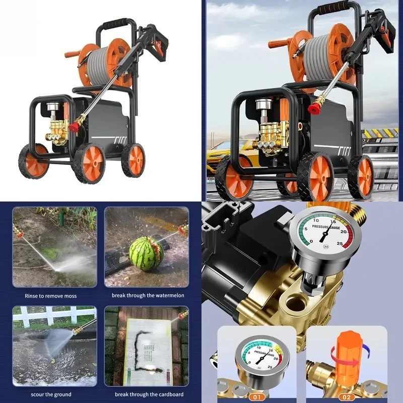 Hot Selling Commercial High-Power 220V Car Wash Machine Electric Water with Strong Brush Water Pump Special Cleaning Tool