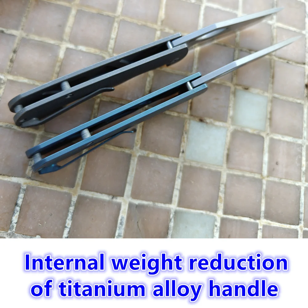 

JUFULE Dixon TC4 Titanium Handle Ceramic Bearing Pocket EDC Tool Kitchenware Fish Hunting Camping Outdoor 154CM Folding Knife