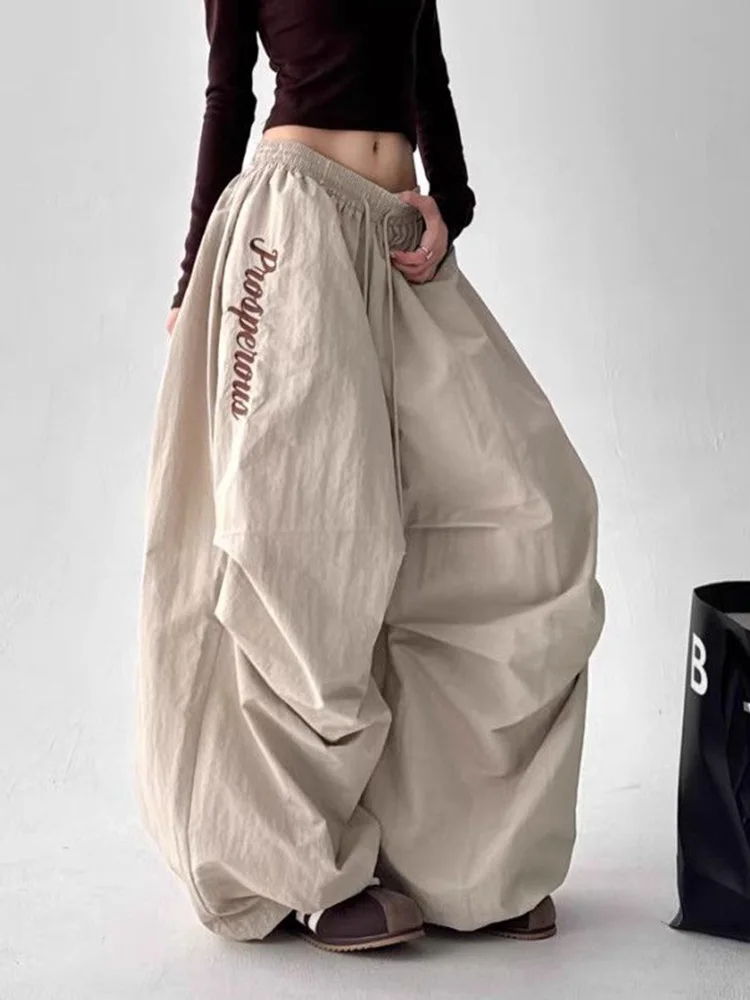 American Y2k Paratrooper Pants Women Hop Oversize Loose High Waist Cargo Pant Harajuku Summer Retro Streetwear Bf Trousers
