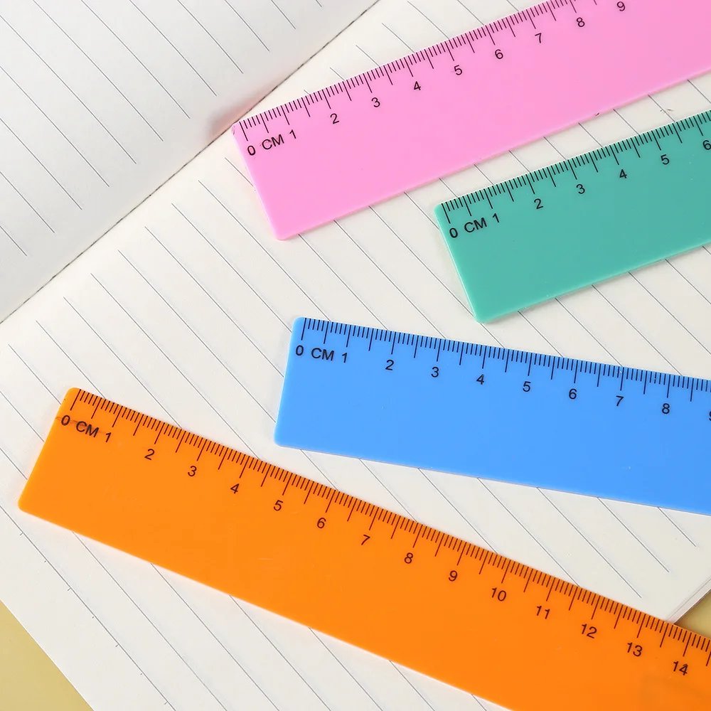 15cm Candy Color Plastic Straight Rulers Mreasuing Drafting Accessories School Office Stationery Supplies Student Drawing tool