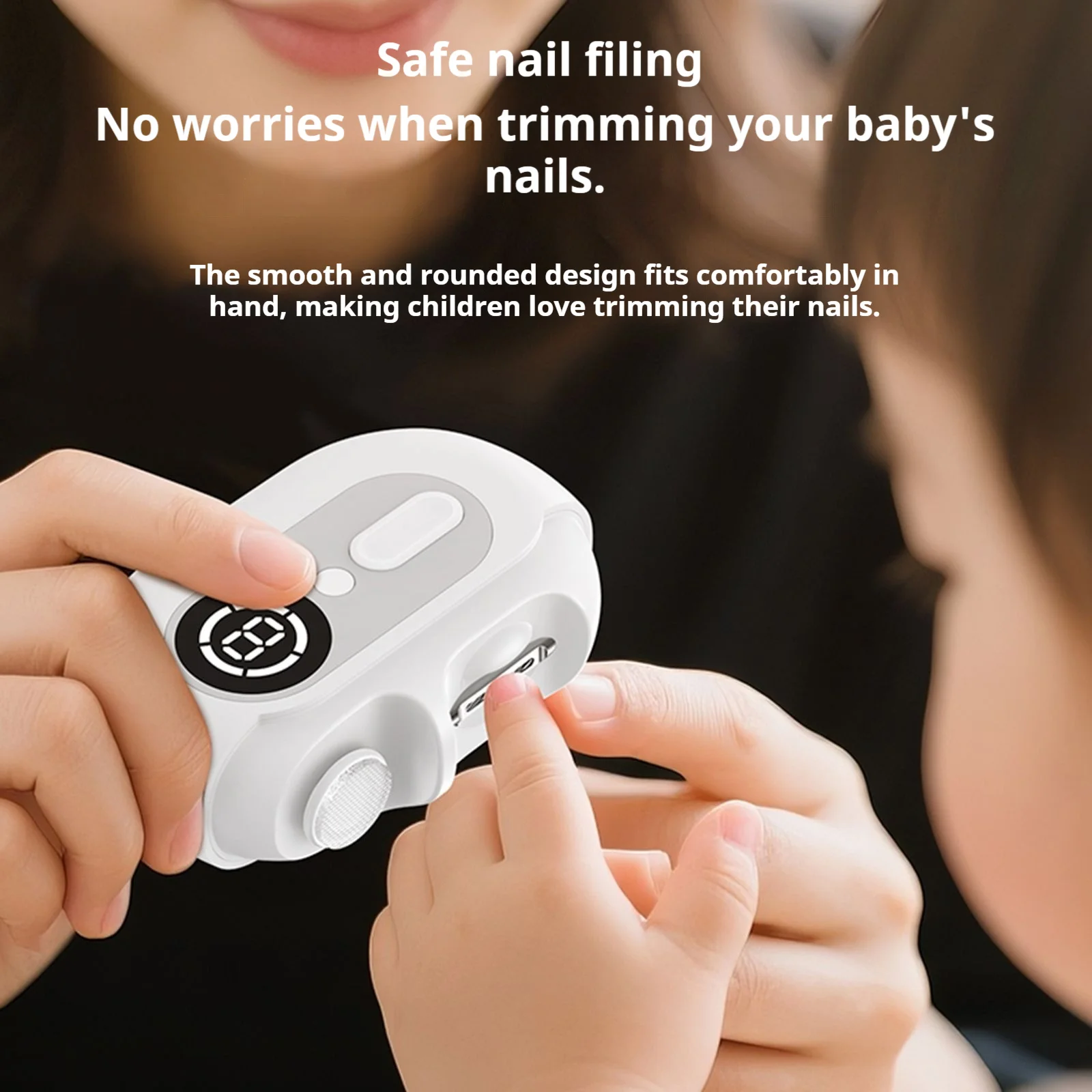 

Professiona 4-in-1 Electric Nail Trimmer Kit with USB-C Charging 9-Speed Adjustable Polisher LED Display for Nail Care