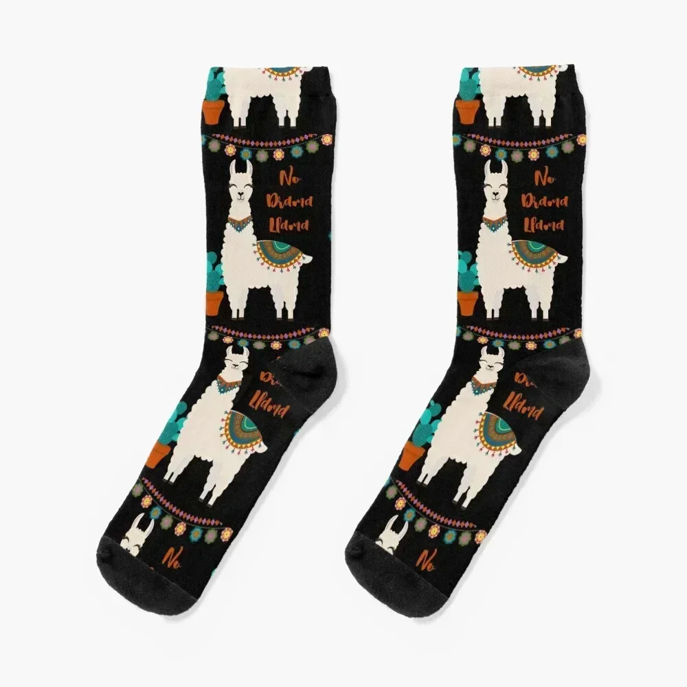 No Drama Llama Socks Christmas luxury Hiking boots Woman Socks Men's