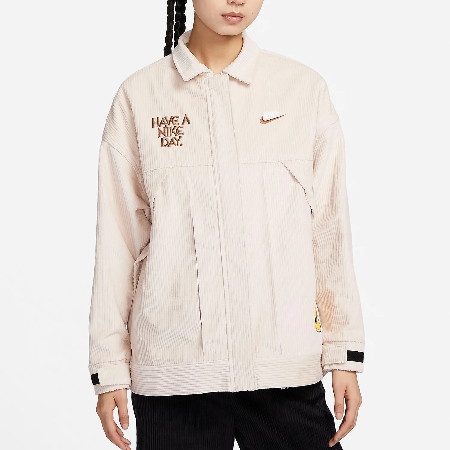 

Оригинальная женская спортивная куртка Nike Spring с вельветовым воротником в стиле ретро HF0355-104