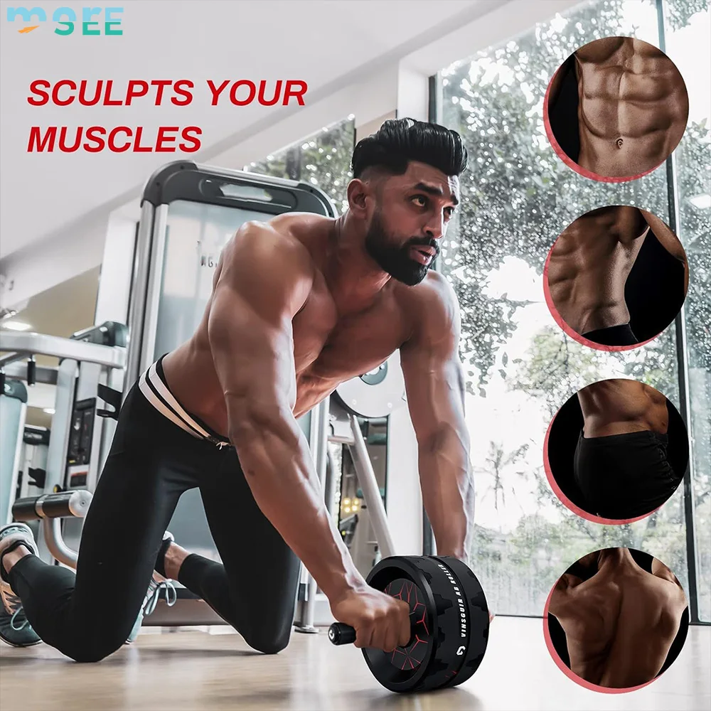 

SeeMore Бесплатный образец Роликовые колеса для упражнений на пресс Оборудование для тренировок Силовые колеса для брюшного пресса