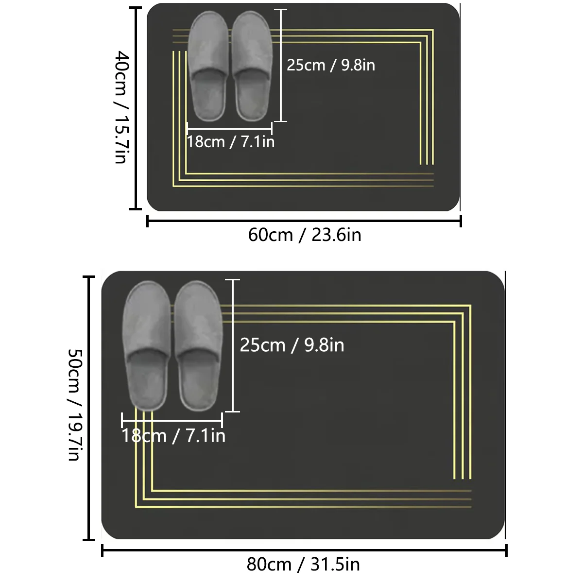 Flannel thickened sponge bathroom absorbent foot mat toilet anti-slip mat shower room carpet dirt-resistant entrance mat