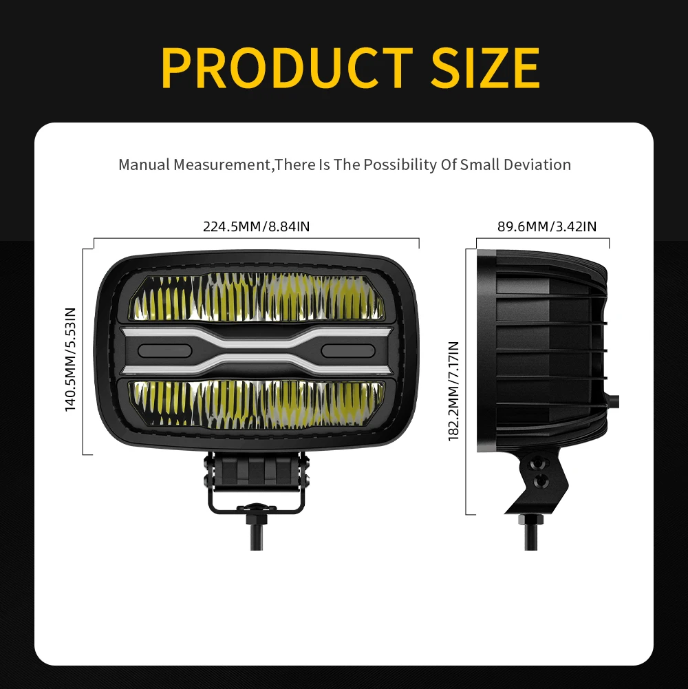 CO LIGHT 10 "LED Light SCAN- مصباح أمامي للطرق الوعرة DRL بدء التشغيل شاحنة مساعدة قيادة السيارة أبيض أصفر 80000LM 12V 24V لسيارات الدفع الرباعي