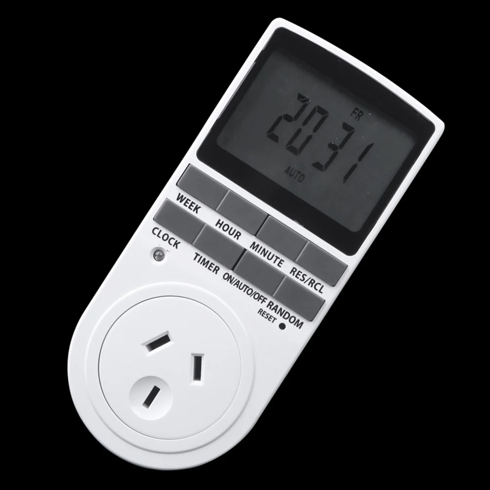 

7 Day Programmable Digital Timer Au Socket 10 Onoff Programs Energy Saving Devices Automation Large LCD Display