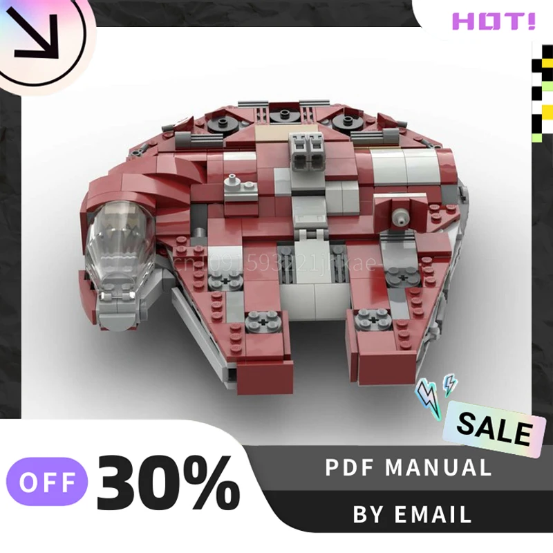 [454 ชิ้น] ที่กําหนดเอง MOC Jedi Shuttle Creative Building Blocks ชุด STEM ของเล่นเพื่อการศึกษาการก่อสร้างชุดของขวัญวันเกิด