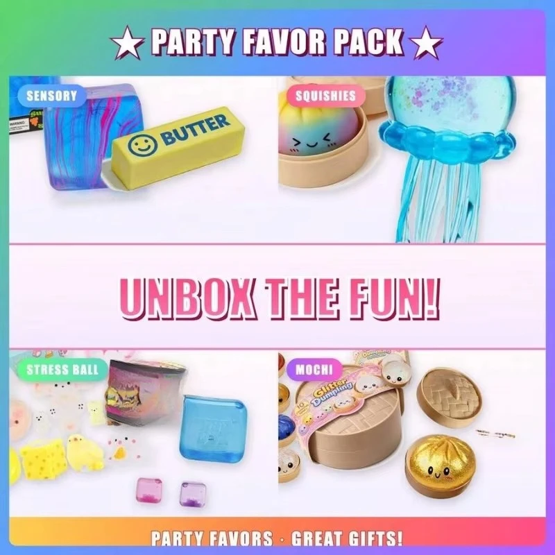 Random Mystery Blind Box Squeeze Fidget Toy Soft Squishy Sensory Toy Portable Stress Anxiety Relief Toy Gift for All Ages