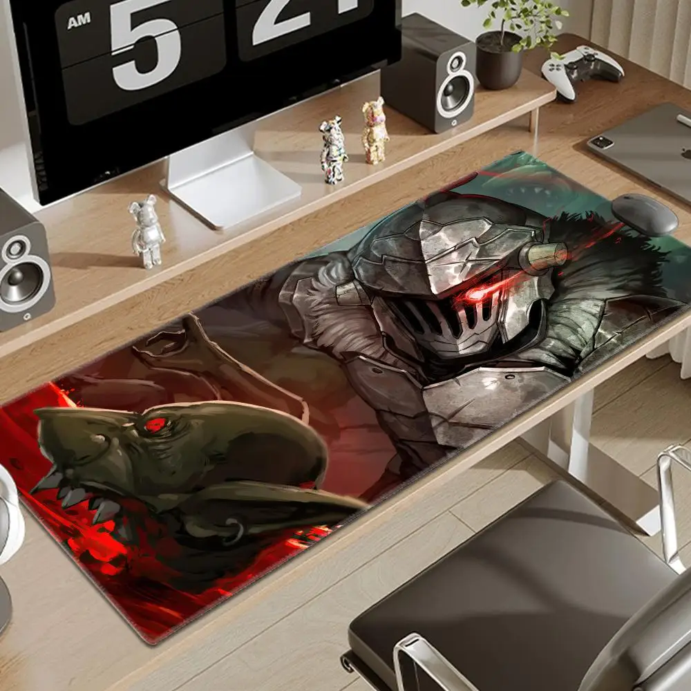 Anime Goblin Slayer Mouse Pad Tablet Laptop xl desktop mouse mat cute HD printing Gaming keyboard pad csgo Player 90x40