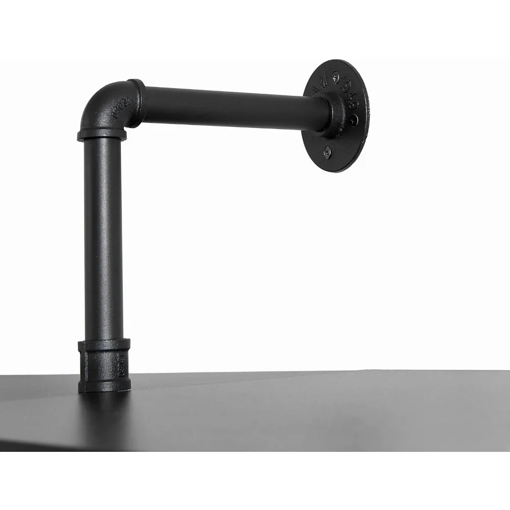 Perchero reversible de alta resistencia, perchero colgante de estilo industrial 118,3 para soluciones de almacenamiento de guardarropa y armario