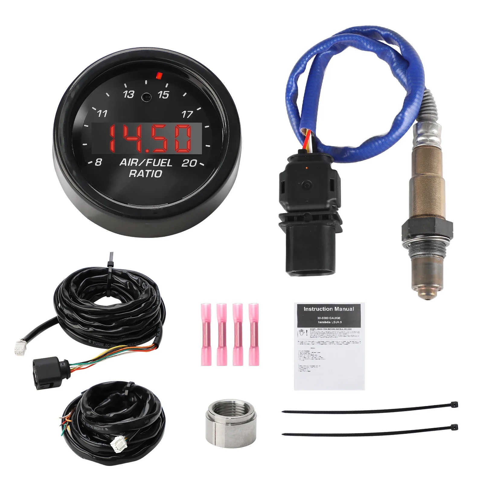 30-4110 30-0300 X-serie breedband O2-meter lucht-brandstofverhoudingmeter kit LSU 4.9 0258017025 auto zuurstofsensor AFR-controllermeter - afbeelding 1