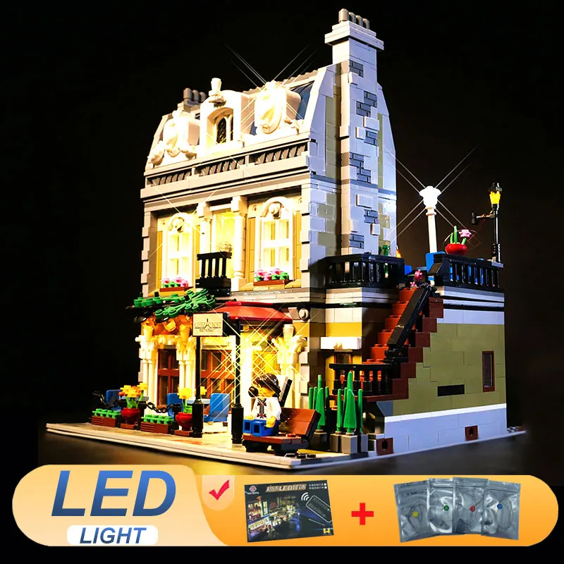 LED Light Kit For LEGO 10243 Parisian Restaurant Lamp Ideas DIY Toys Gift (Not Include Building Blocks Bricks Kits Sets Model)
