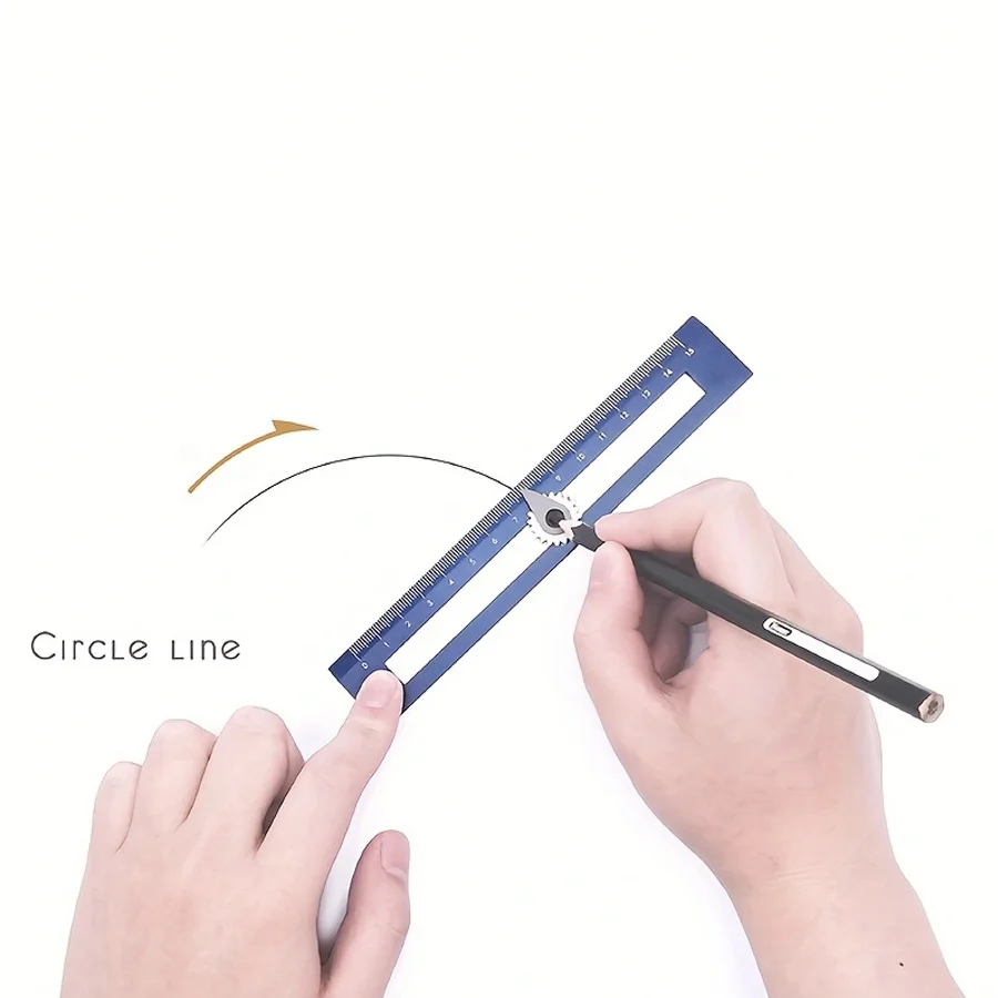 1pc 2-in-1 Compass and Ruler - Multi-functional geometric drawing tools, DIY precision drawing and handcrafted design supplies