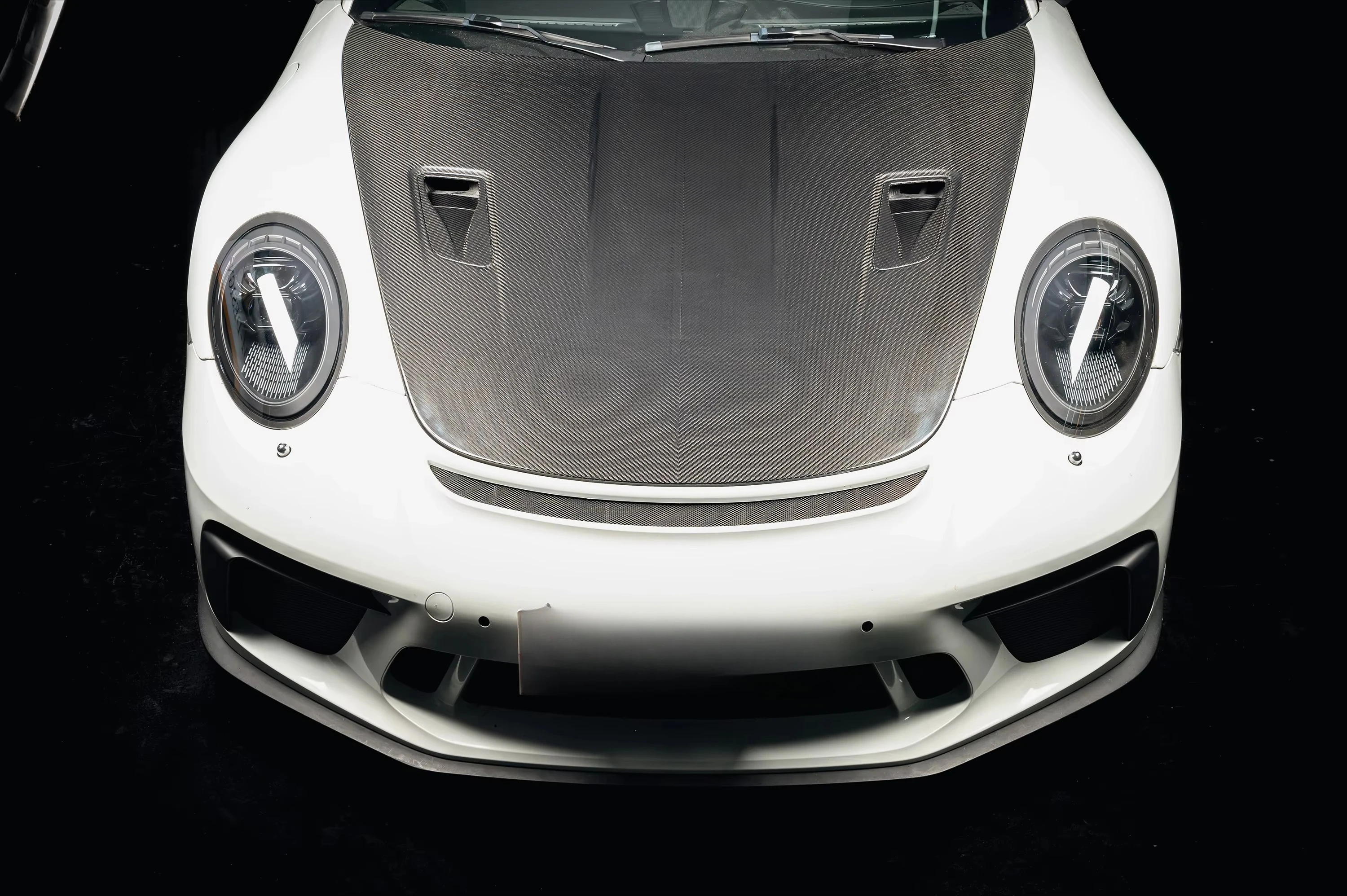 KM Carbon Fiber Hood Bonnet Engine Cover 2012-Up carrera 991 911.1 and 911.2 718 982  Boxster Upgrade GT3 Compatible