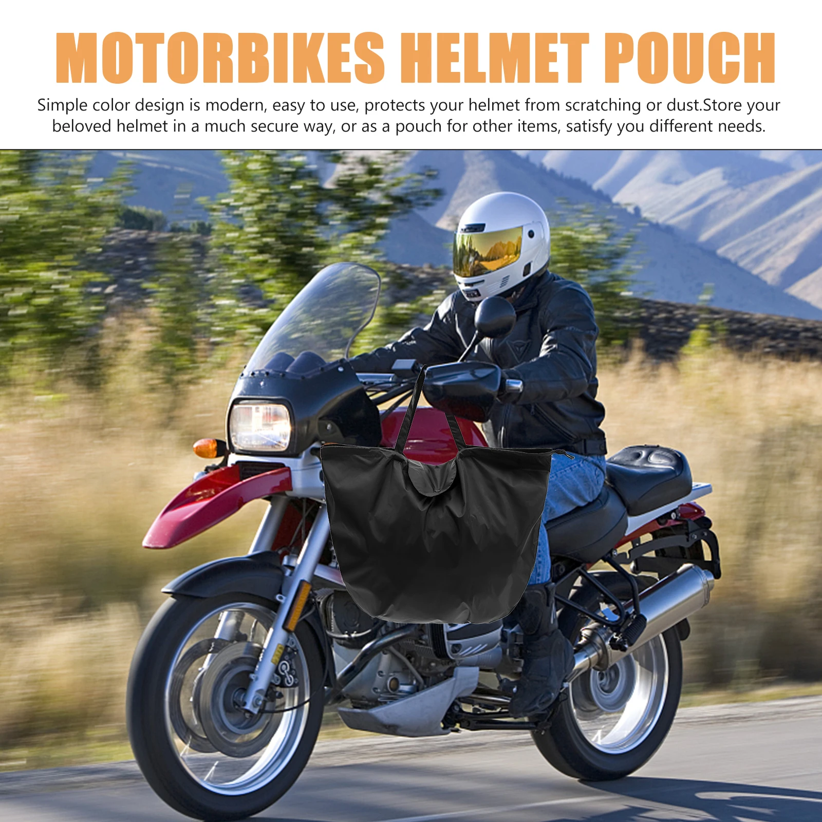 

Outdoor Cap Storage Bag Motorbike Black 300d Waterproof Oxford Cloth Man