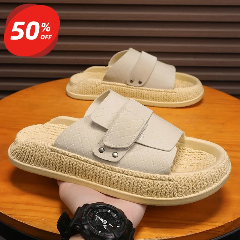 

Мужские тапочки, новые летние тапочки с мягкой подошвой, противоскользящие, спортивные, повседневные, для прогулок, модные молодежные дышащие пляжные туфли