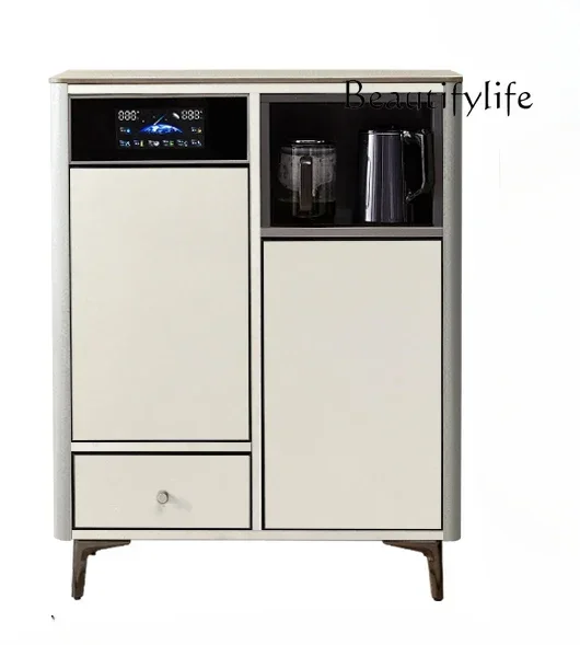 

New all-aluminum smart tea bar machine cabinet integrated cabinet with voice automatic side cabinet for home use